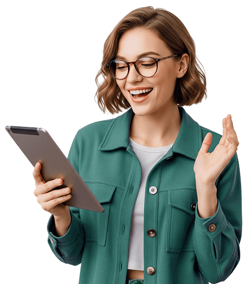 mulher utilizando certificado digital da soluti