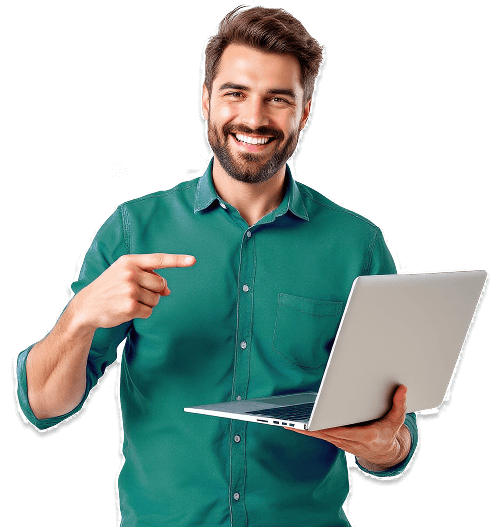 homem com contrato de prestacion de servicios